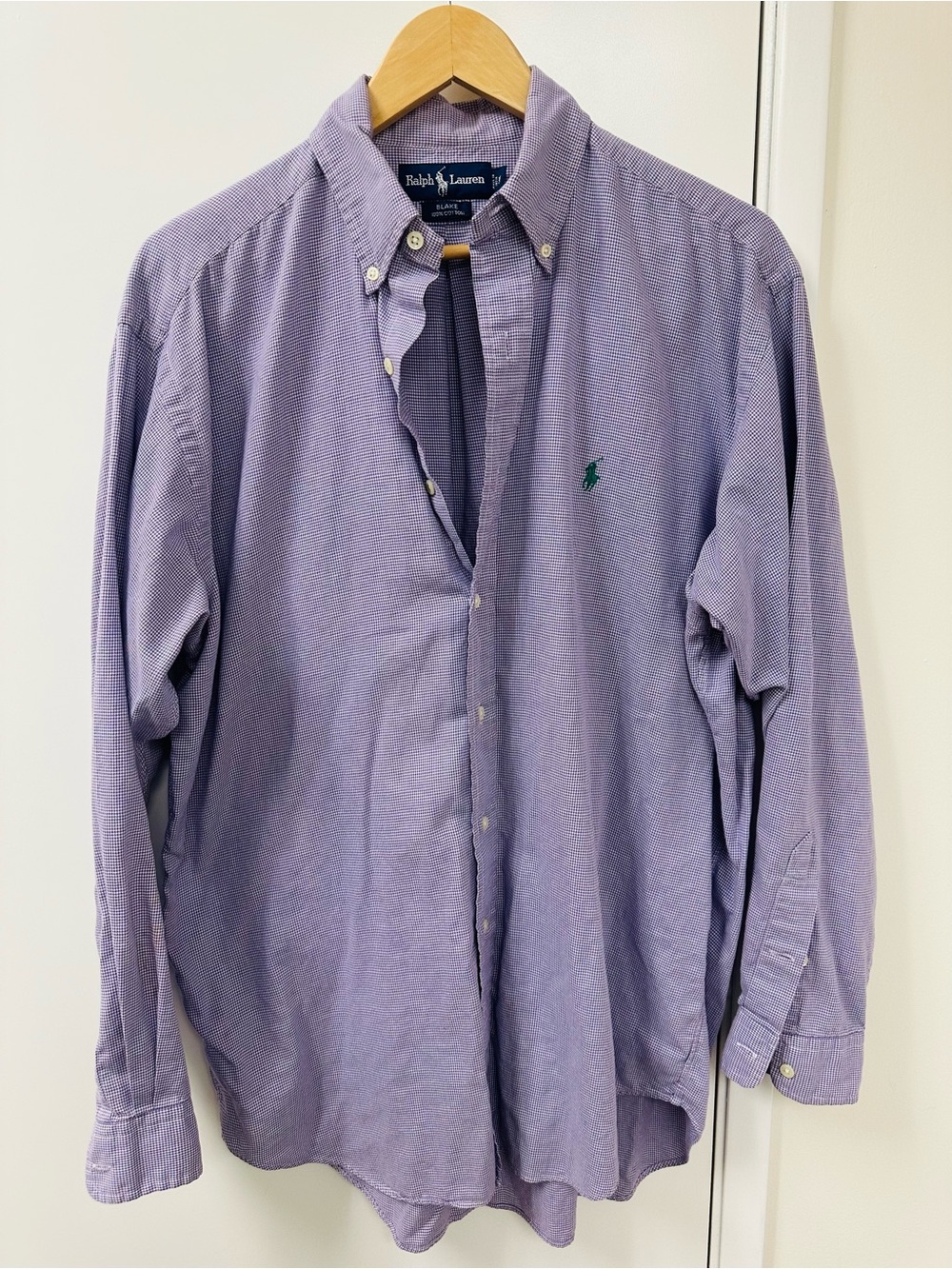 Ralph Lauren Lavender Long-Sleeve Button-Down Shirt